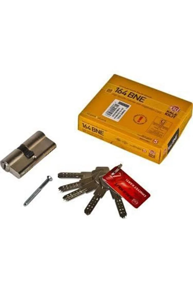 Çelik Kapı Kilidi 164 Bne Bilyalı Barel Emniyet Kartlı 5 Anahtarlı Kapı Göbeği